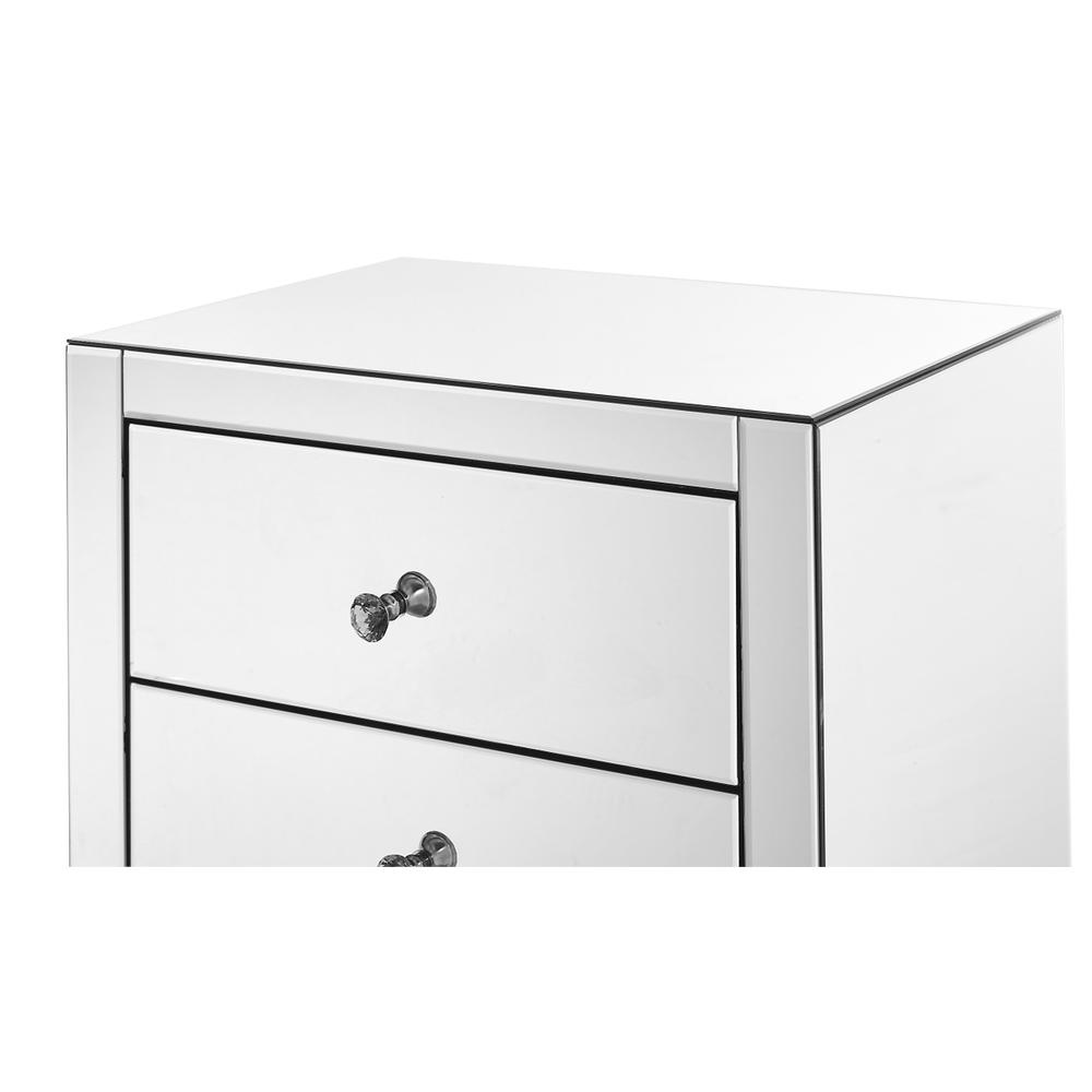 5 Drawer Chest 24 In X 18 In X 45 In.In Clear Mirror. Picture 4