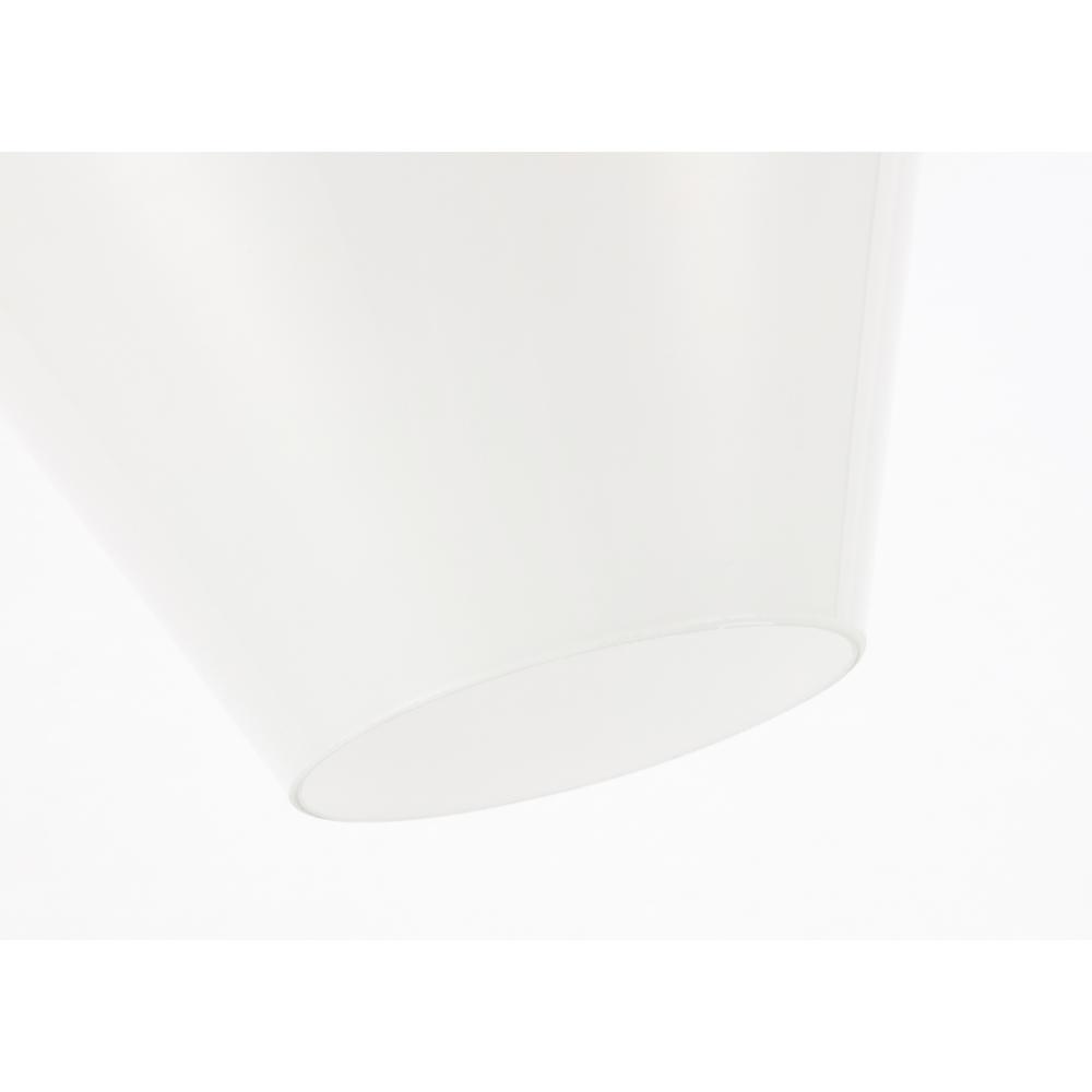 Gene 1 Light Black And Frosted White Glass Flush Mount. Picture 8