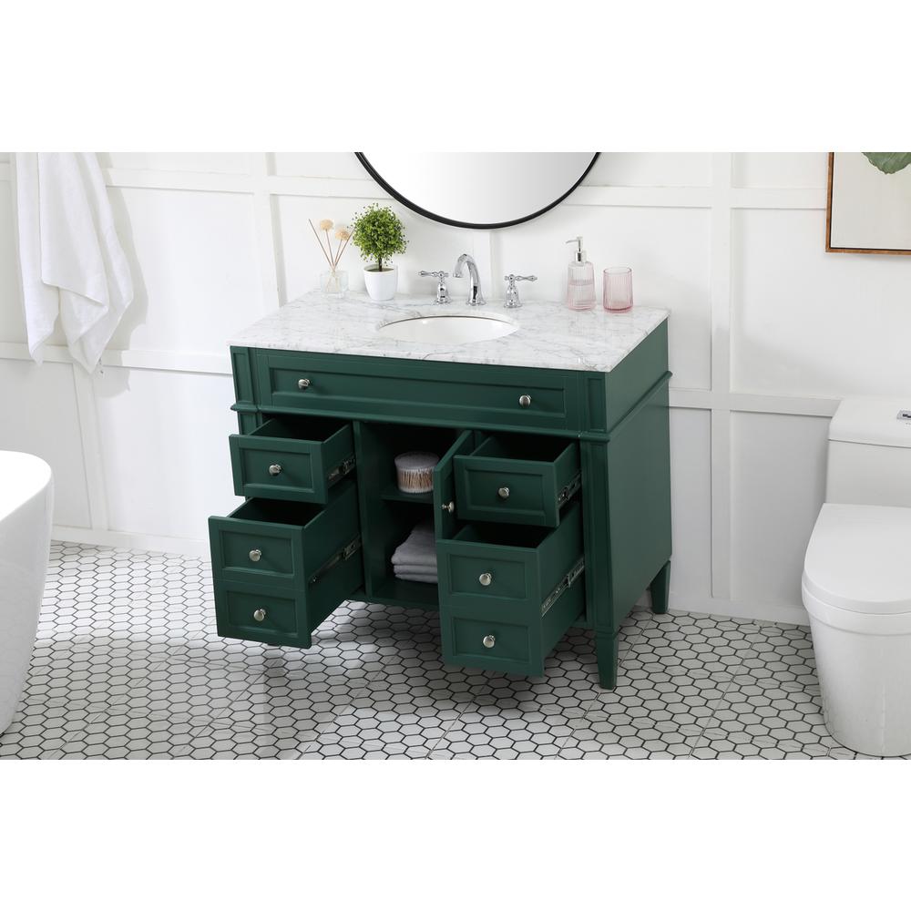 42 Inch Single Bathroom Vanity In Green. Picture 3