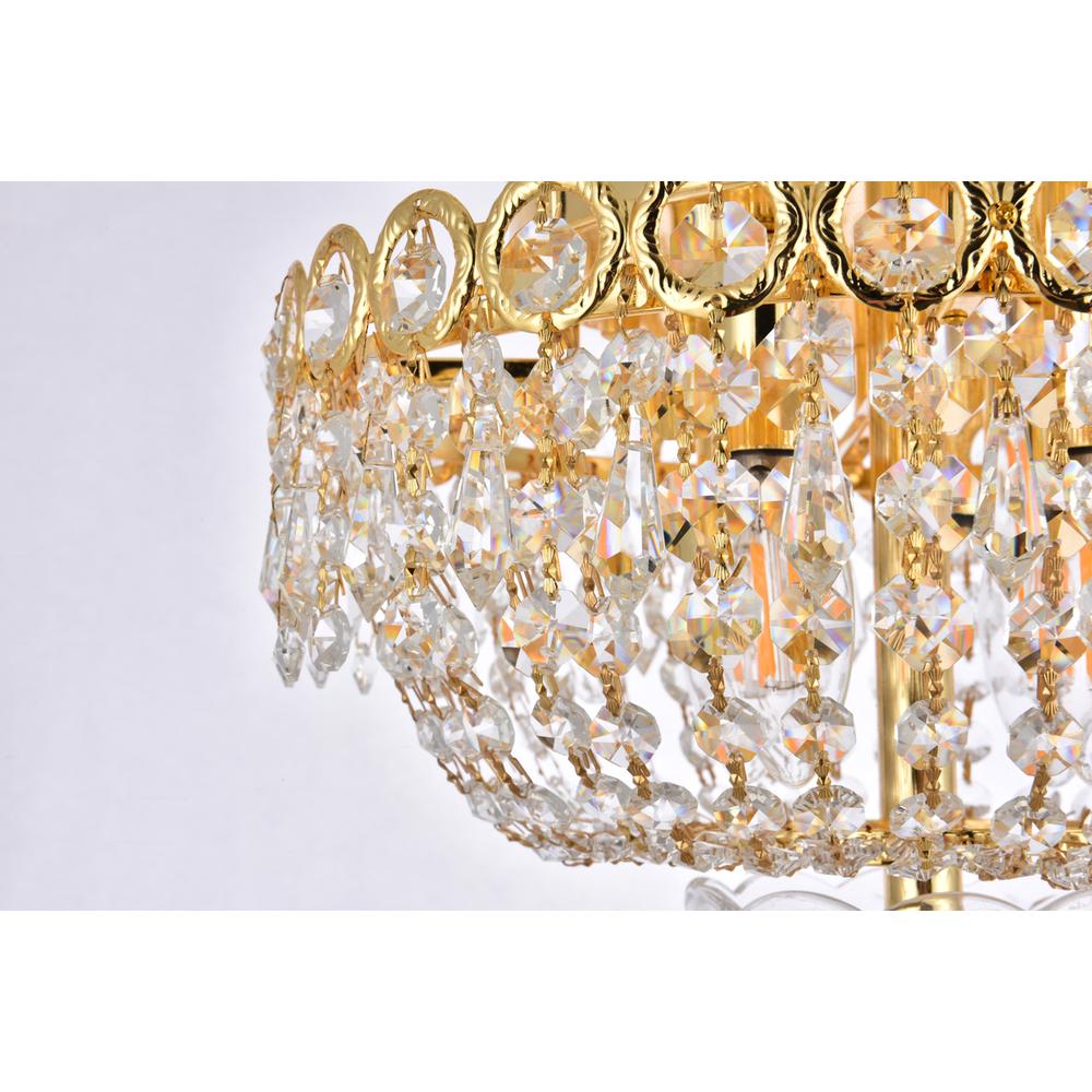 Century 4 Light Gold Flush Mount Clear Royal Cut Crystal. Picture 5