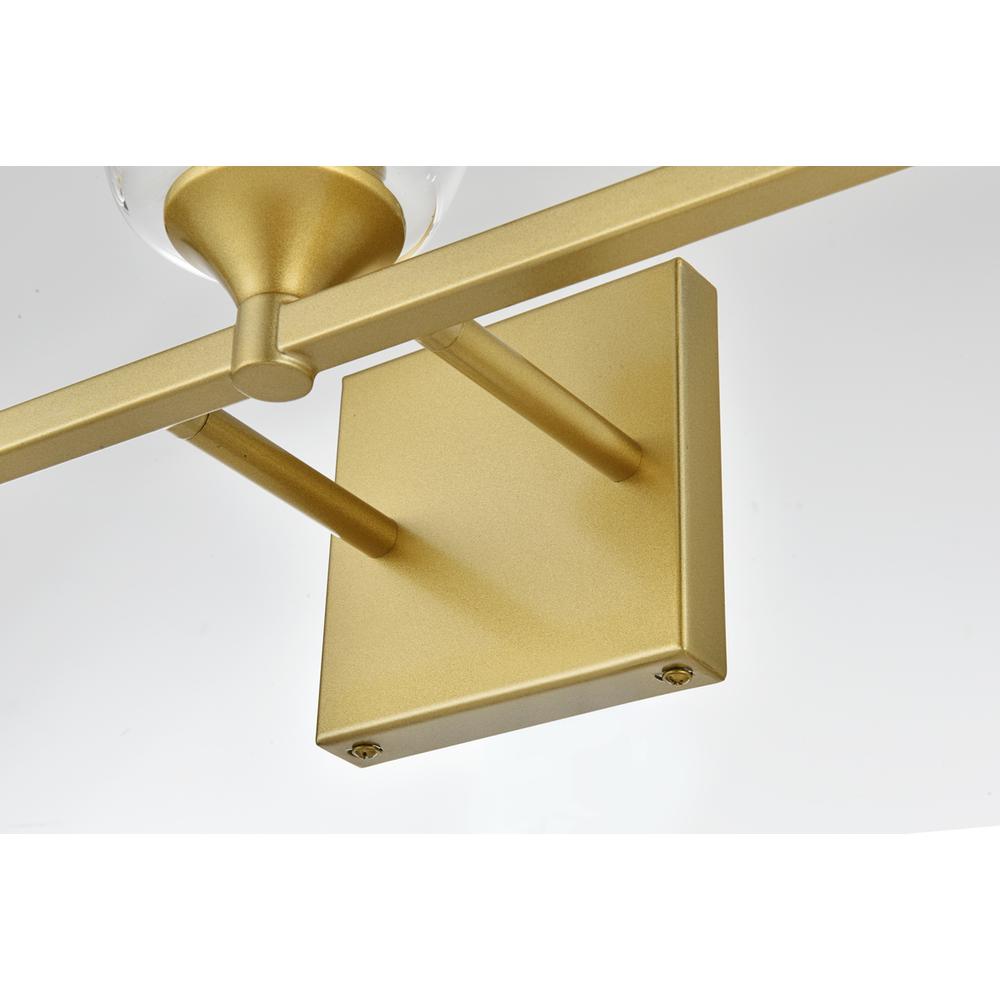 Gianni 3 Light Brass And Clear Bath Sconce. Picture 6