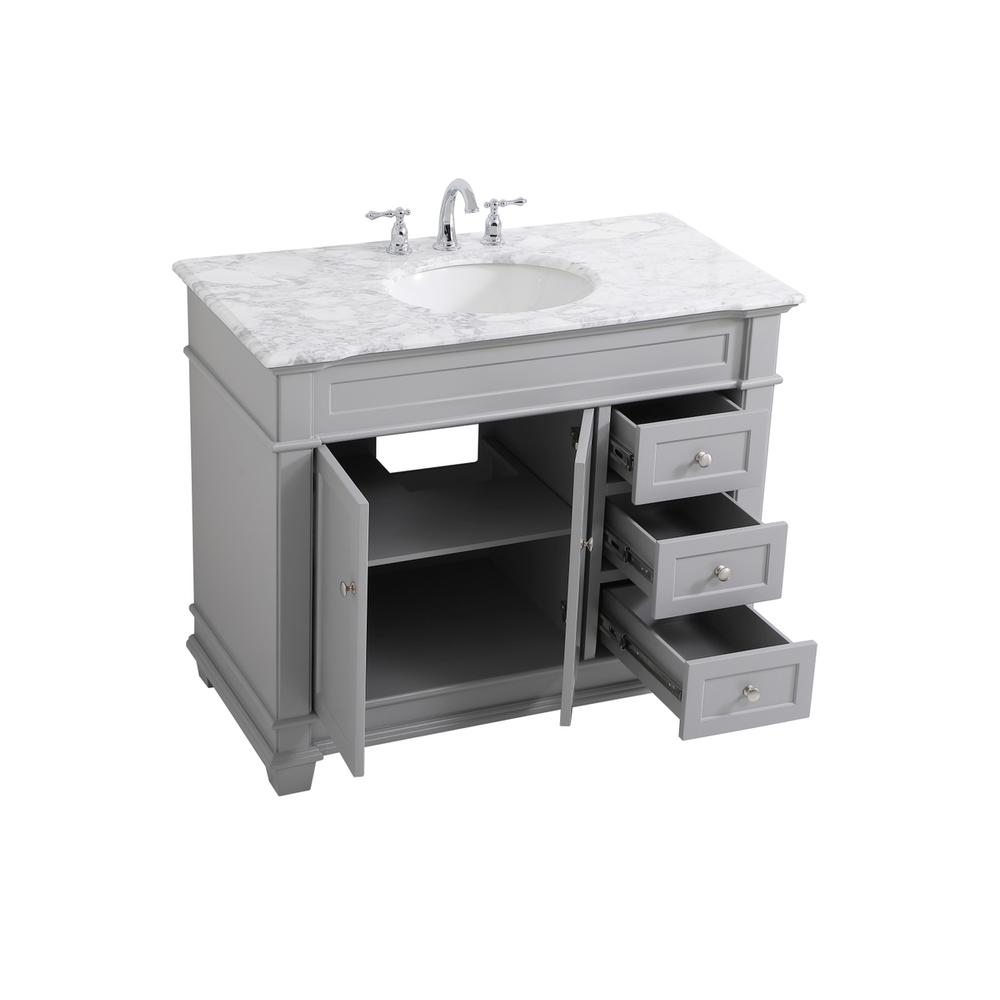 42 Inch Single Bathroom Vanity Set In Grey. Picture 9
