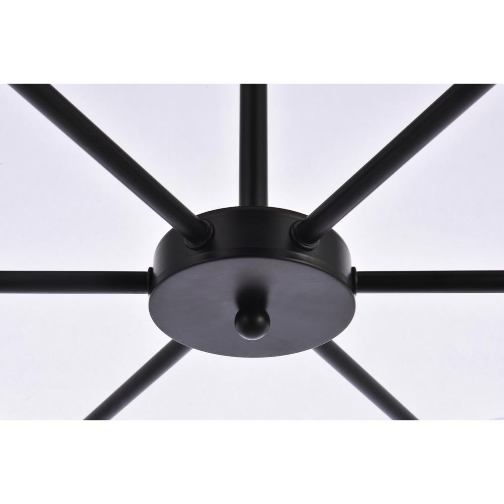 Briggs 36 Inch Pendant In Black With White Shade. Picture 5