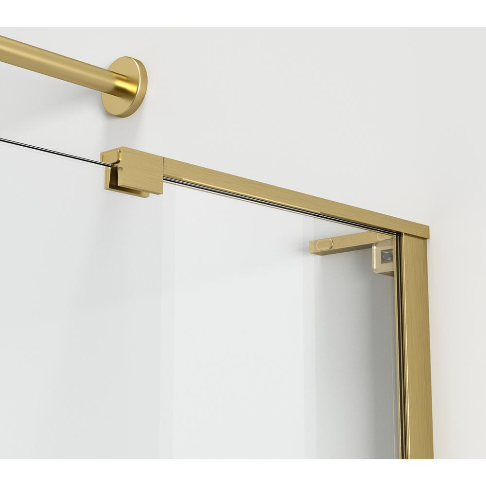 Frameless Tub Door 60 X 60 Brushed Gold. Picture 8