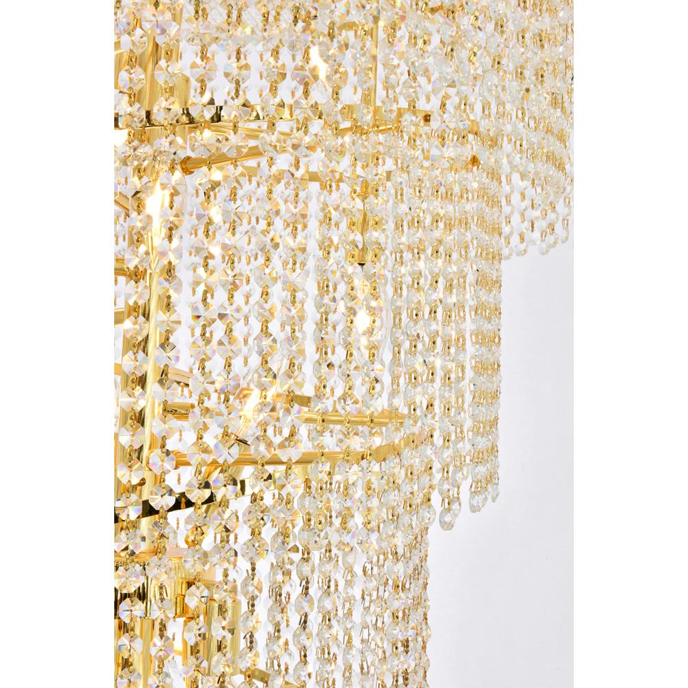 Spiral 28 Light Gold Chandelier Clear Royal Cut Crystal. Picture 4
