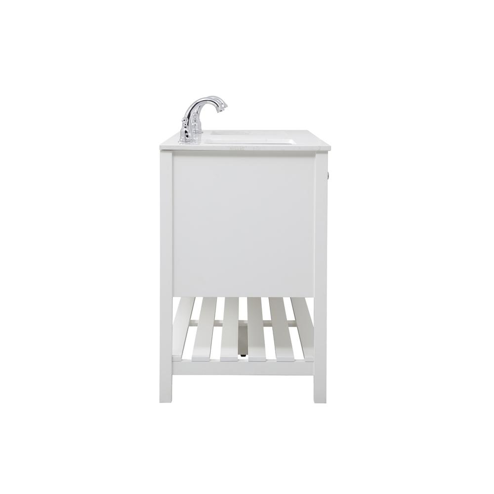 60 Inch Single Bathroom Vanity In White. Picture 12