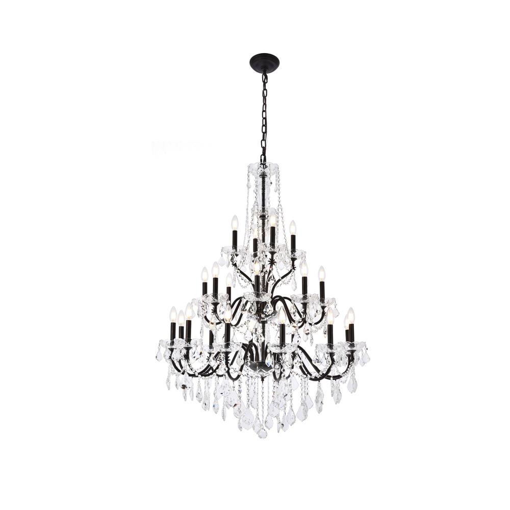 St. Francis 24 Light Dark Bronze Chandelier Clear Royal Cut Crystal. Picture 1