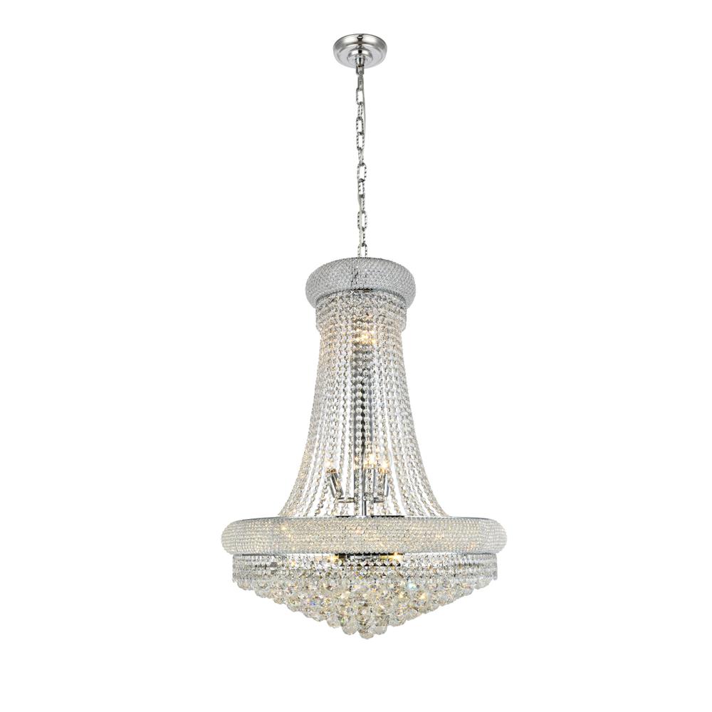 Primo 14 Light Chrome Chandelier Clear Royal Cut Crystal. Picture 1