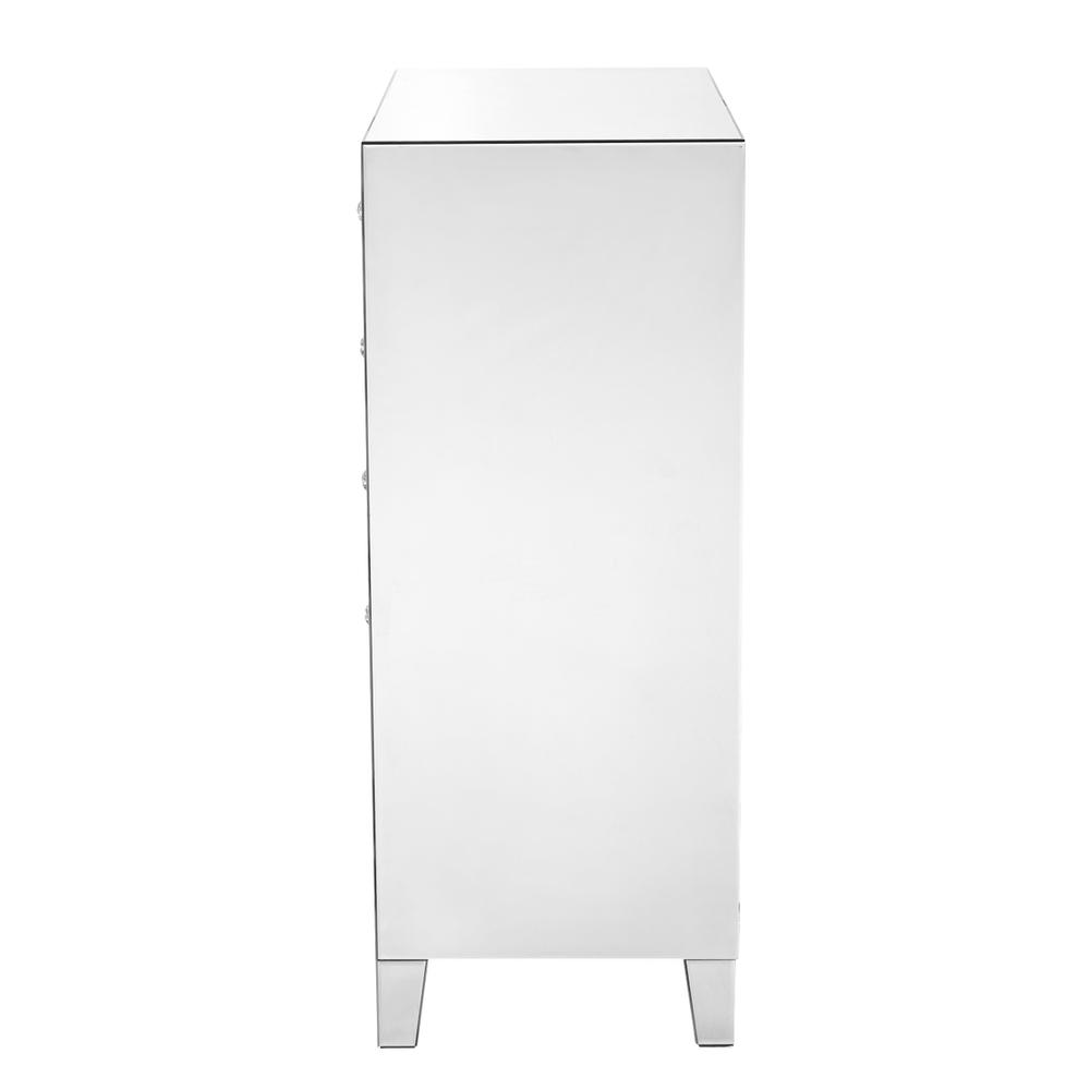 5 Drawer Chest 24 In X 18 In X 45 In.In Clear Mirror. Picture 7