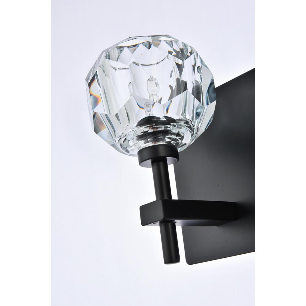 Graham 3 Light Wall Sconce In Black. Picture 4