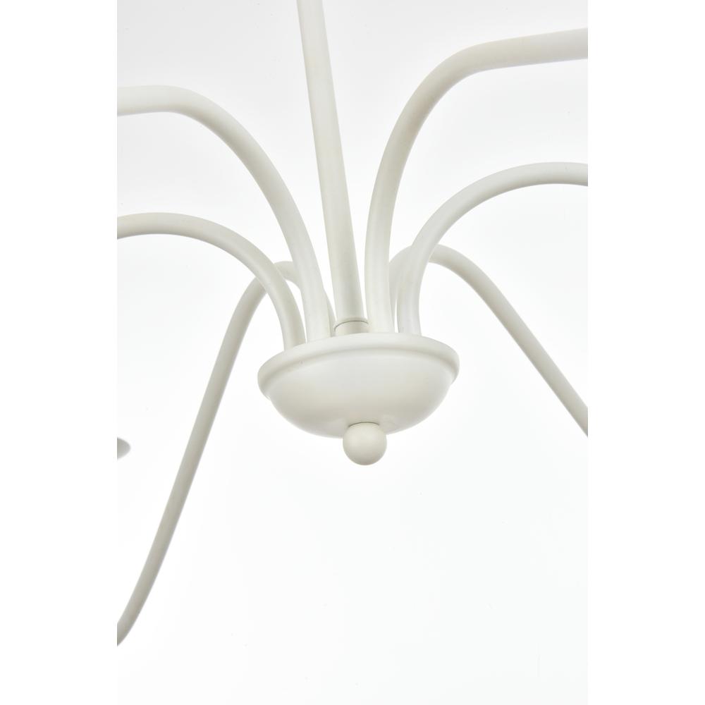 Rohan 30 Inch Chandelier In White. Picture 4