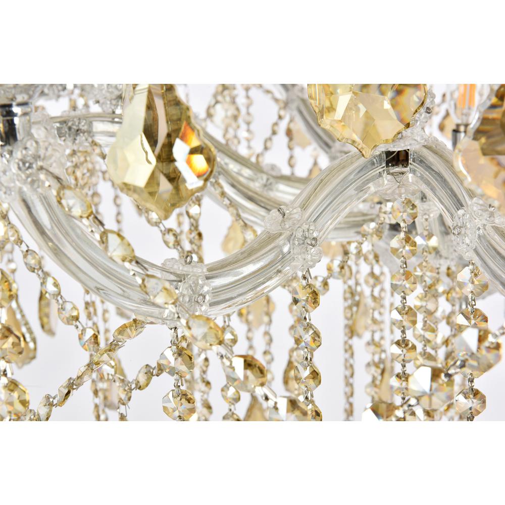Maria Theresa 49 Light Chrome Chandelier Golden Teak (Smoky) Royal Cut Crystal. Picture 4