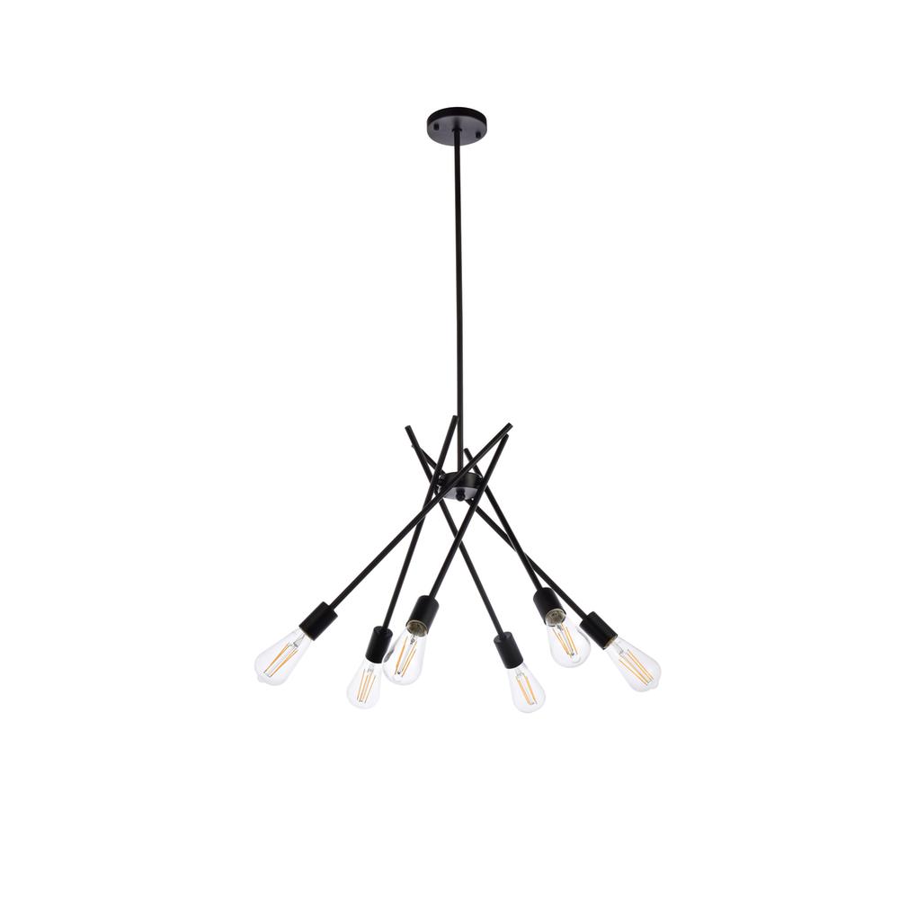 Lucca 23 Inch Pendant In Black. Picture 6