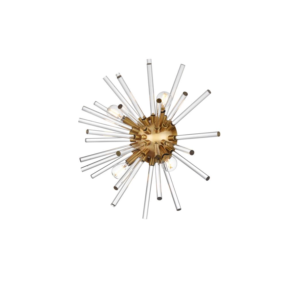 Sienna 18 Inch Crystal Rod Wall Sconce In Gold. Picture 2
