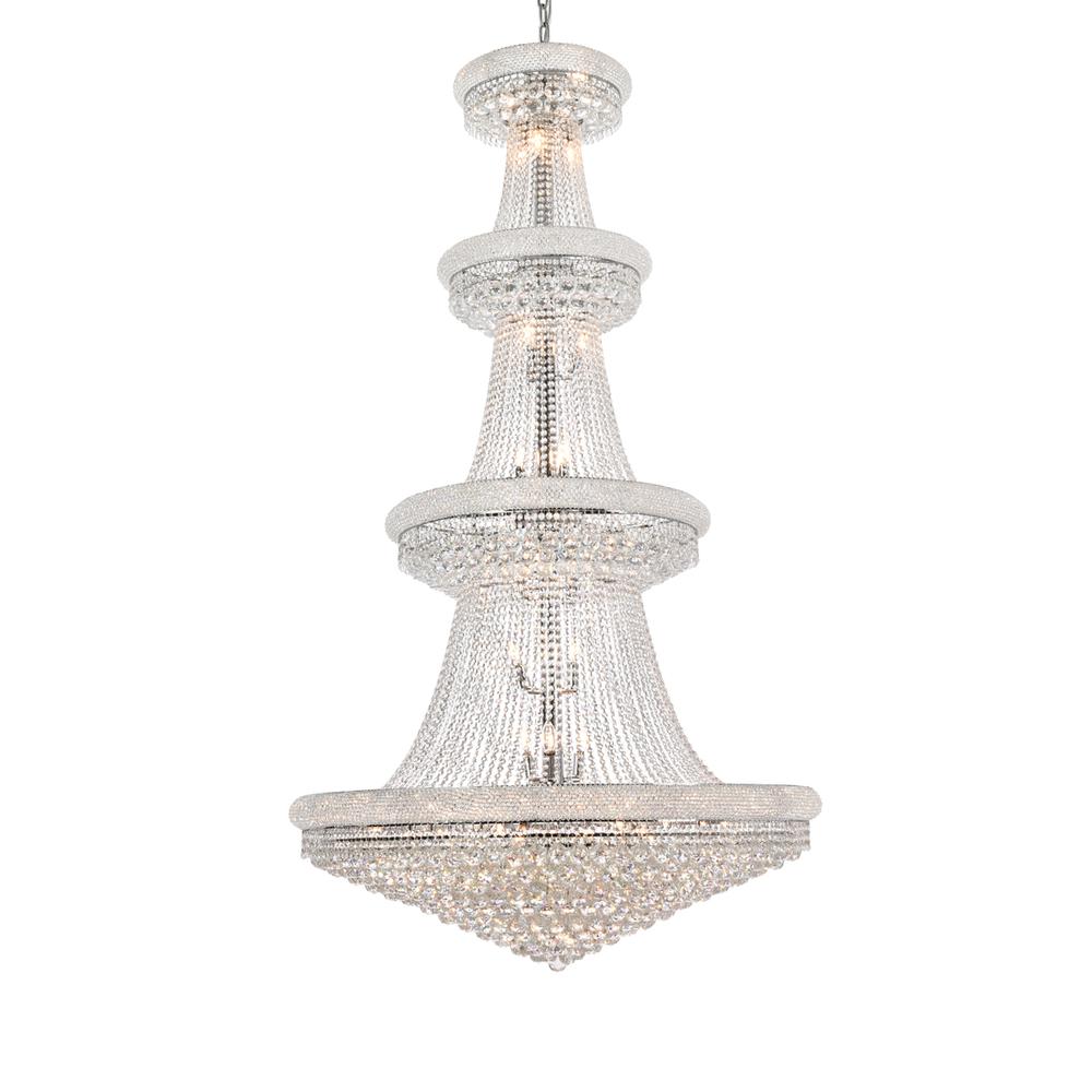 Primo 42 Light Chrome Chandelier Clear Royal Cut Crystal. Picture 2
