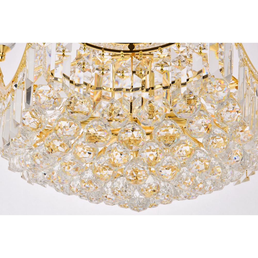 Corona 9 Light Gold Chandelier Clear Royal Cut Crystal. Picture 3