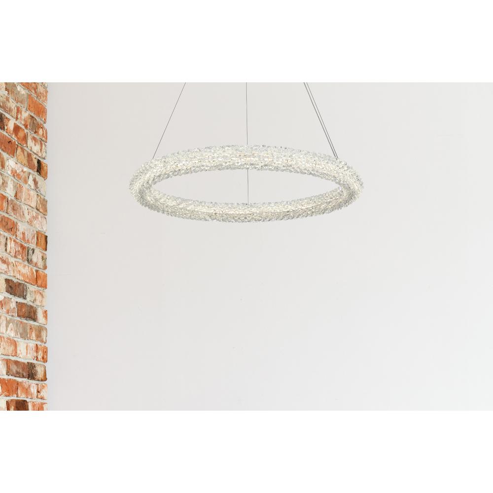Bowen 26 Inch Adjustable Led Chandelier In Satin Gold. Picture 11
