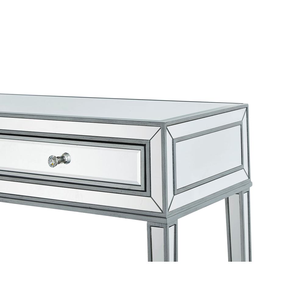 Desk 42In. W X 18In. D X 30In. H In Antique Silver Paint. Picture 6