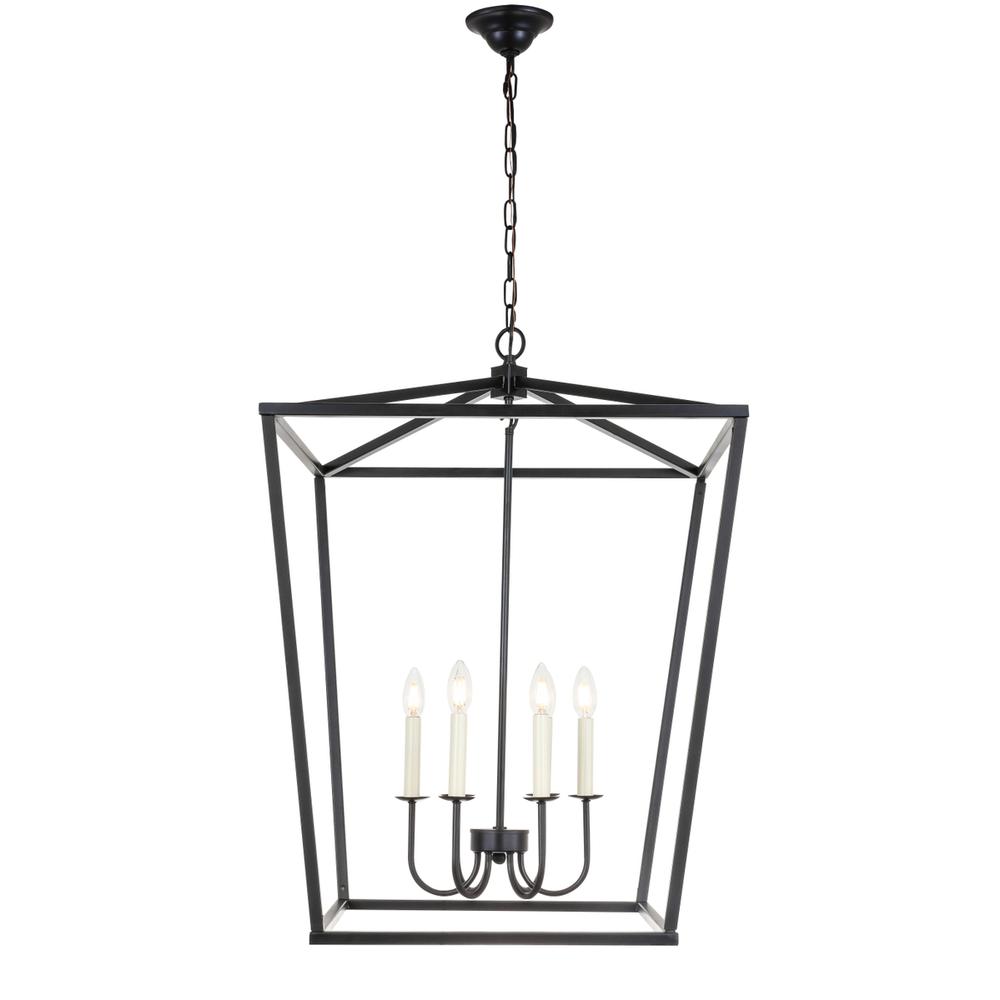 Maddox 6 Light Black Chandelier. Picture 1
