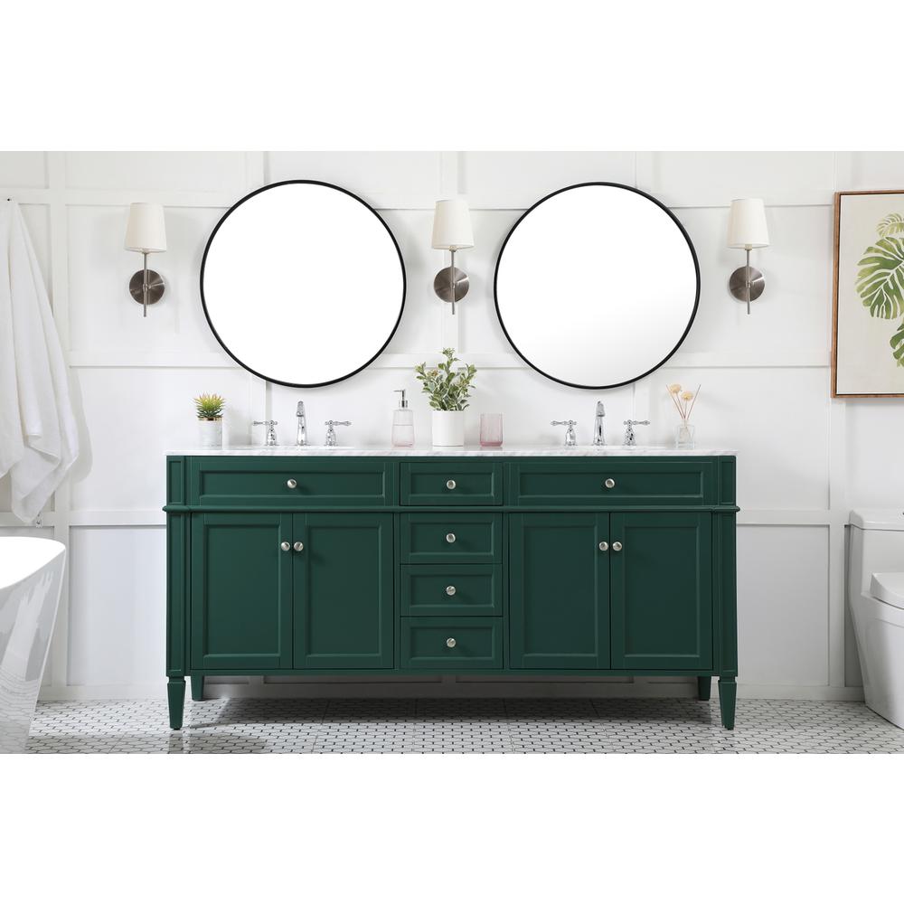 72 Inch Double Bathroom Vanity In Green. Picture 4