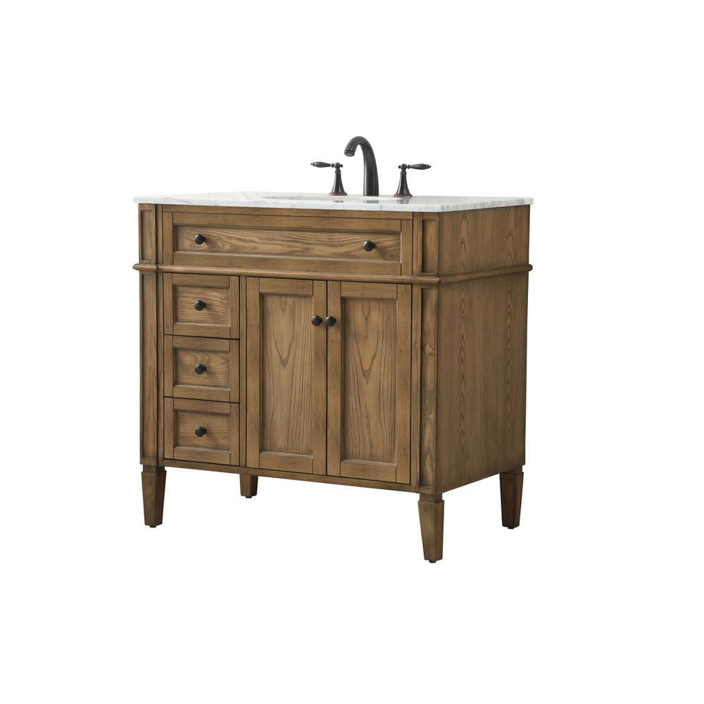 36 Inch Single Bathroom Vanity In Driftwood. Picture 7