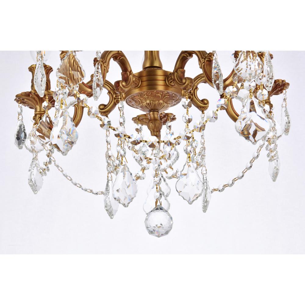 Rosalia 5 Light French Gold Flush Mount Clear Royal Cut Crystal. Picture 3
