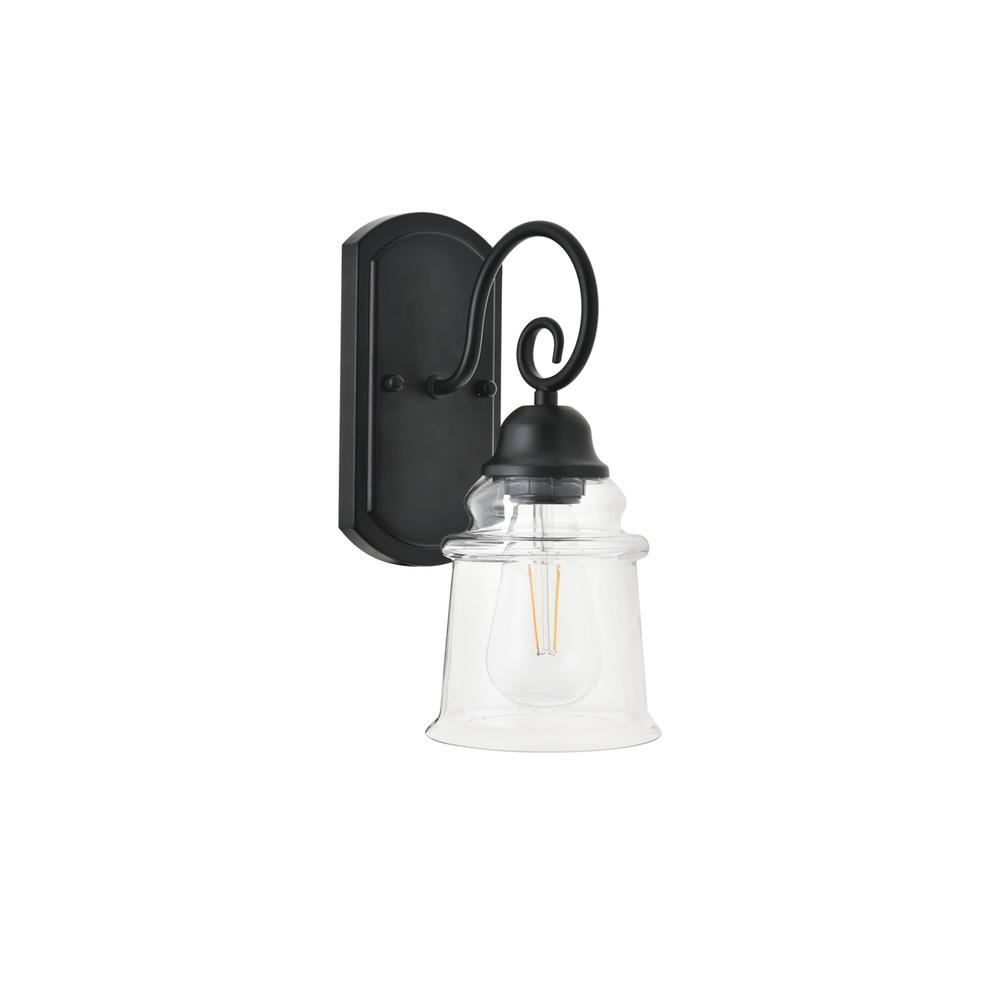 Spire 1 Light Black Wall Sconce. Picture 10