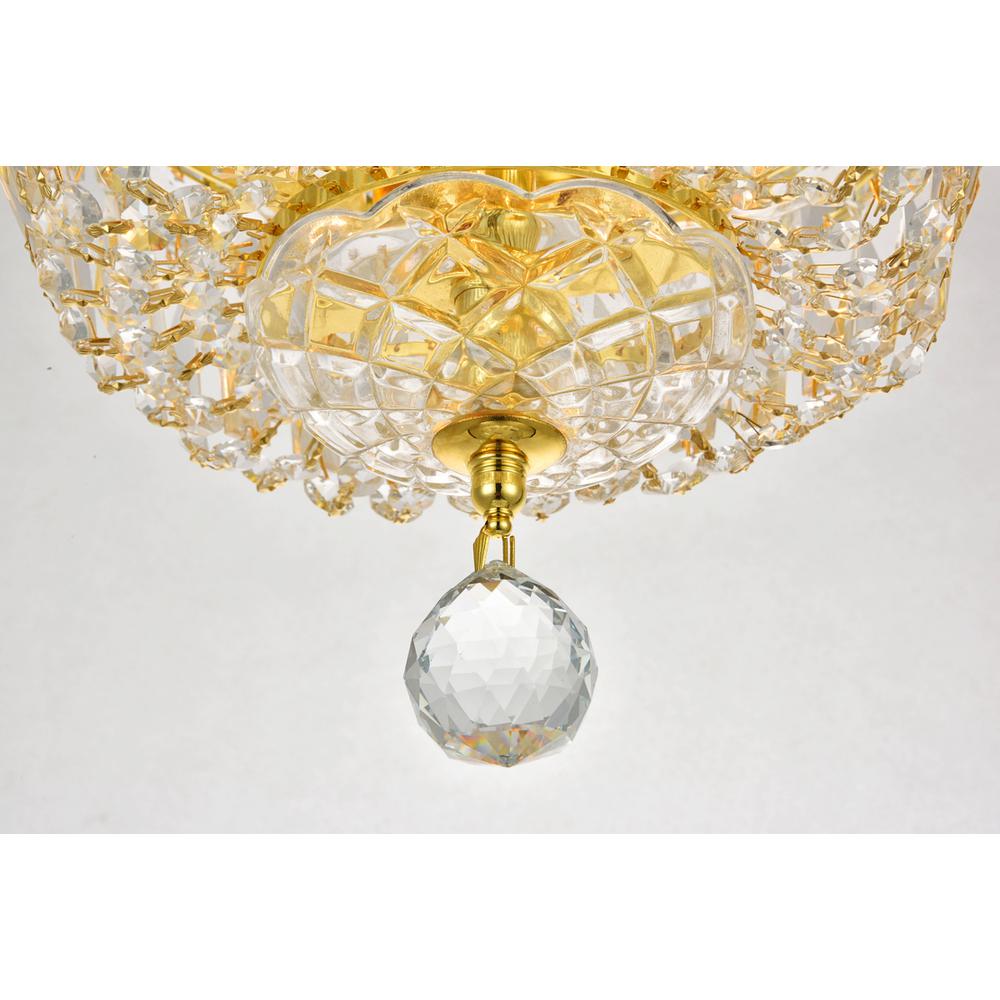 Tranquil 4 Light Gold Flush Mount Clear Royal Cut Crystal. Picture 5