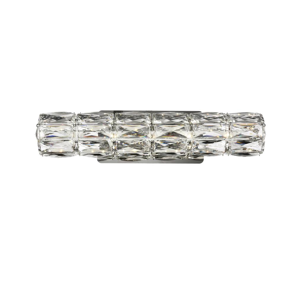 Valetta Integrated Led Chip Light Chrome Wall Sconce Clear Royal Cut Crystal. Picture 1
