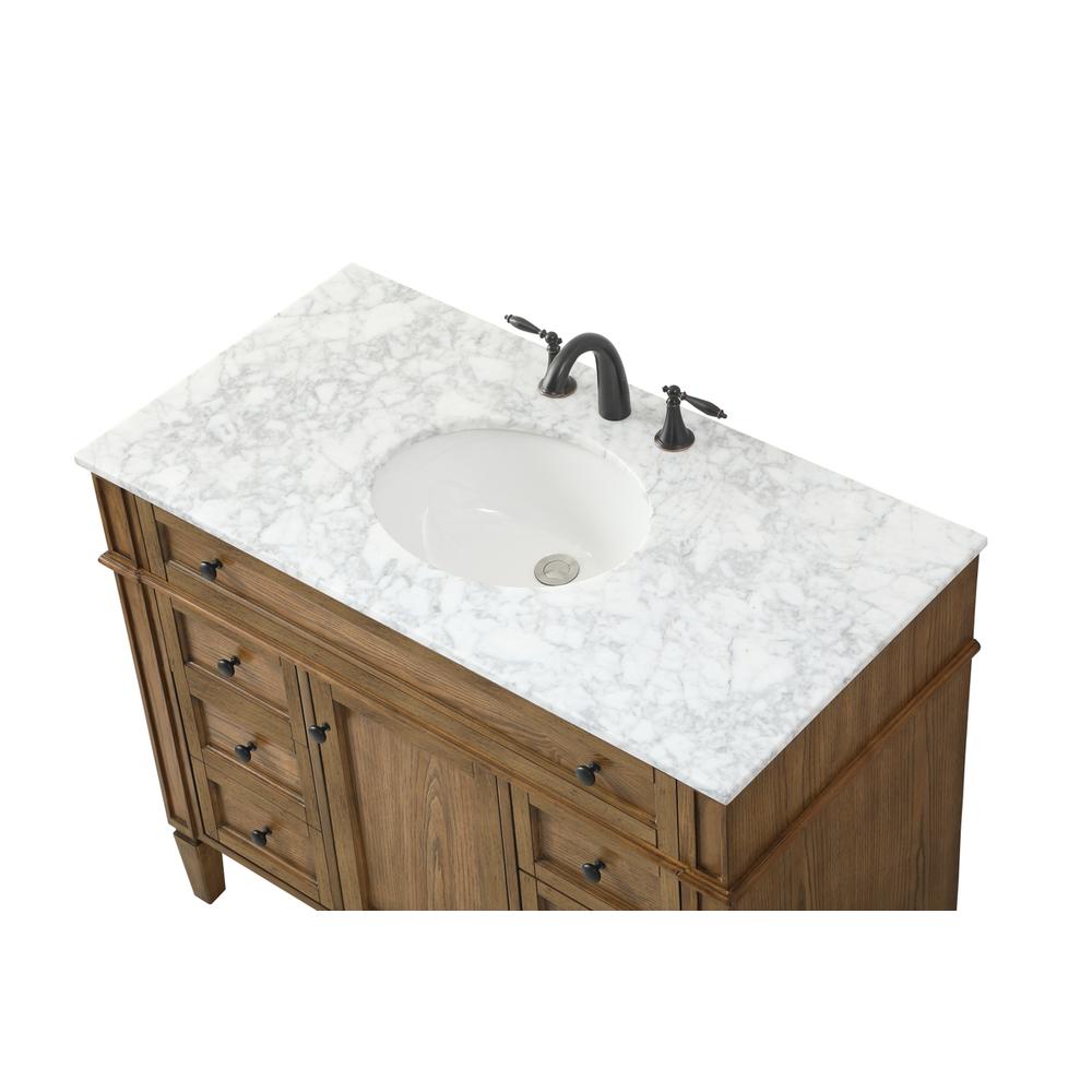 42 Inch Single Bathroom Vanity In Driftwood. Picture 10