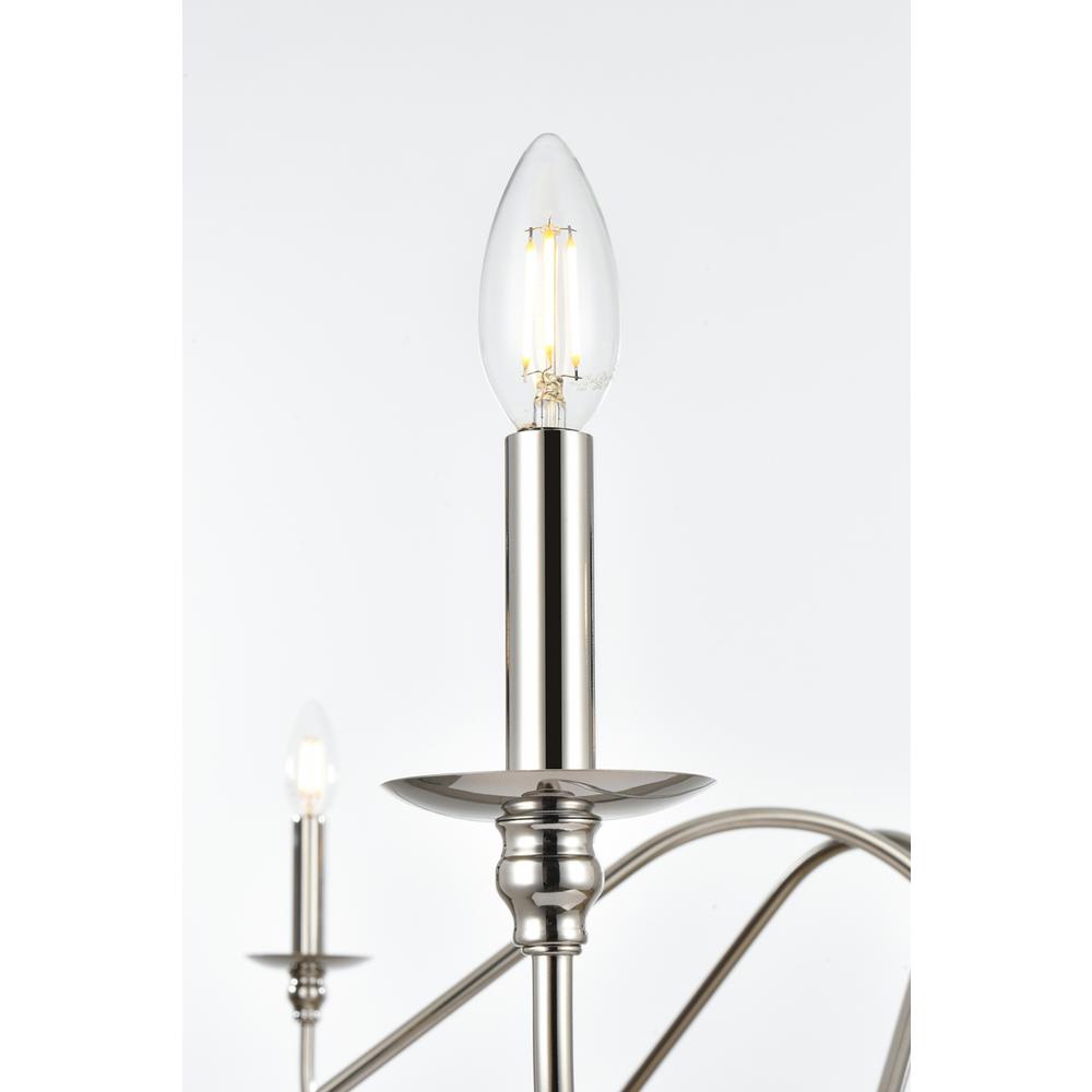 Rohan 60 Inch Chandelier In Polished Nickel. Picture 4