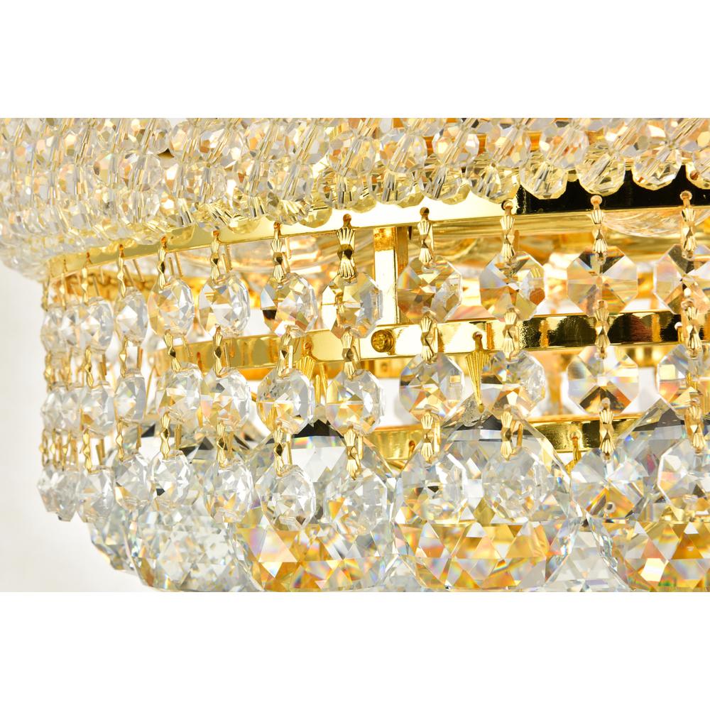 Primo 6 Light Gold Flush Mount Clear Royal Cut Crystal. Picture 2