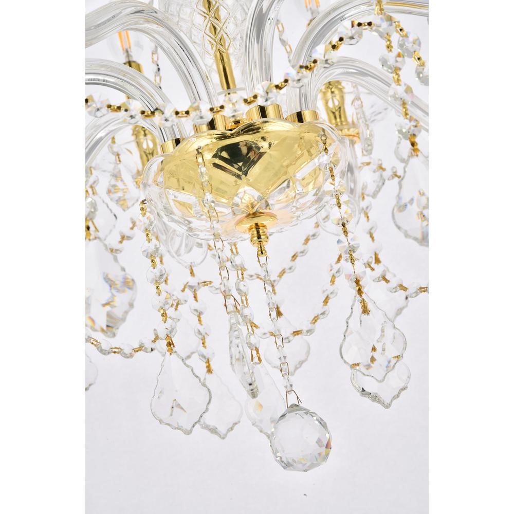 Verona 8 Light Gold Chandelier Clear Royal Cut Crystal. Picture 3
