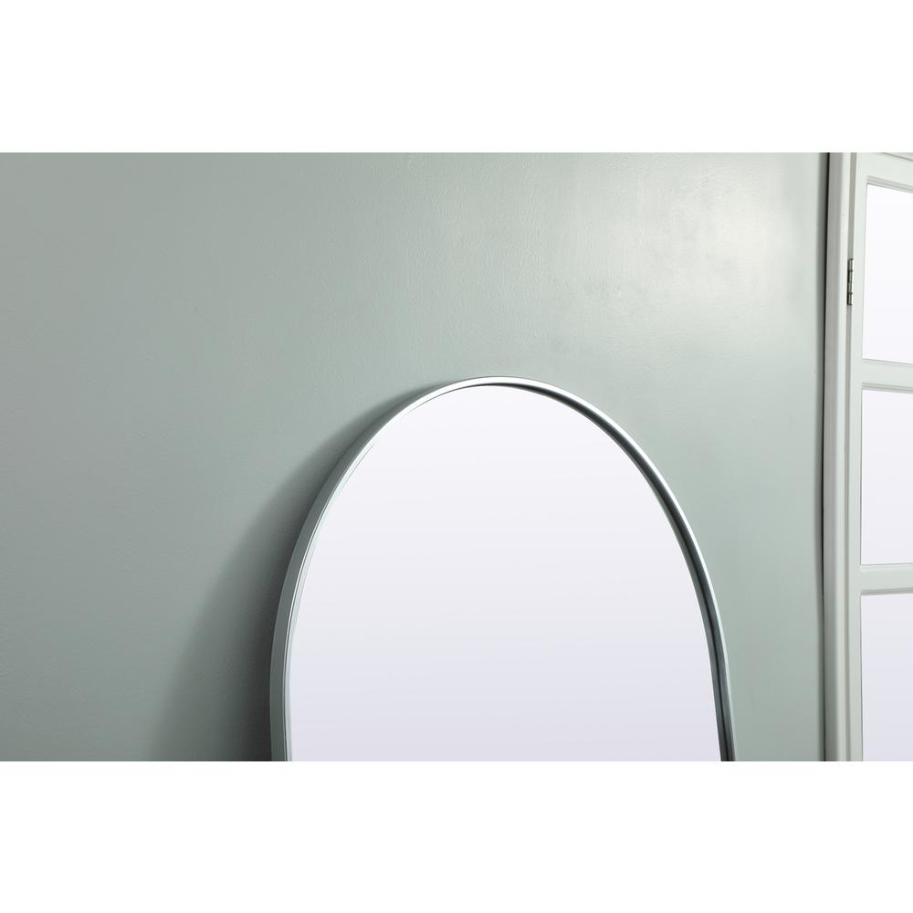 Metal Frame Arch Full Length Mirror 32X76 Inch In Silver. Picture 5