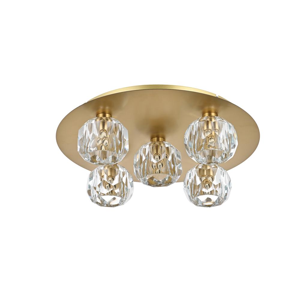 Graham 5 Light Ceiling Lamp In Gold. Picture 6