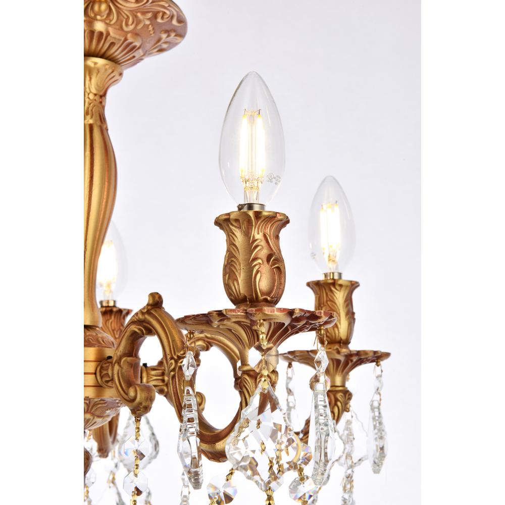 Rosalia 5 Light French Gold Flush Mount Clear Royal Cut Crystal. Picture 4