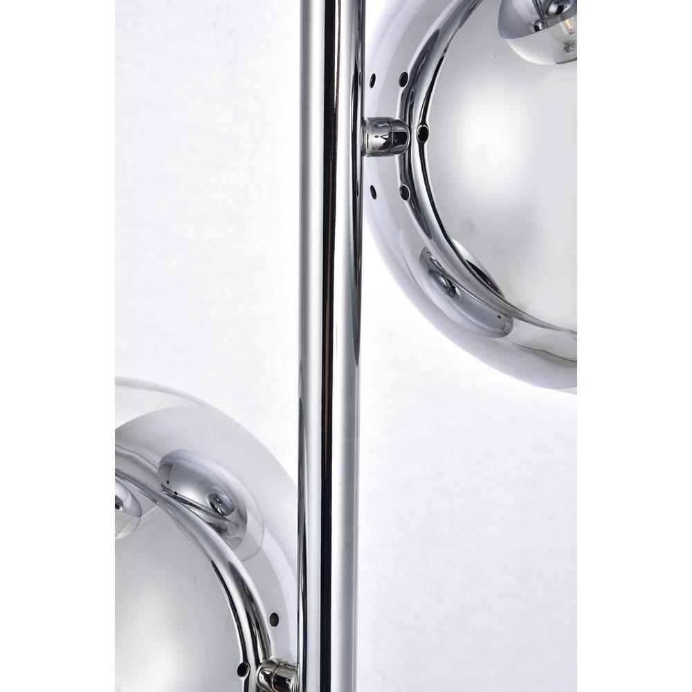 Eclipse 3 Lights Chrome Floor Lamp With Clear Glass. Picture 4