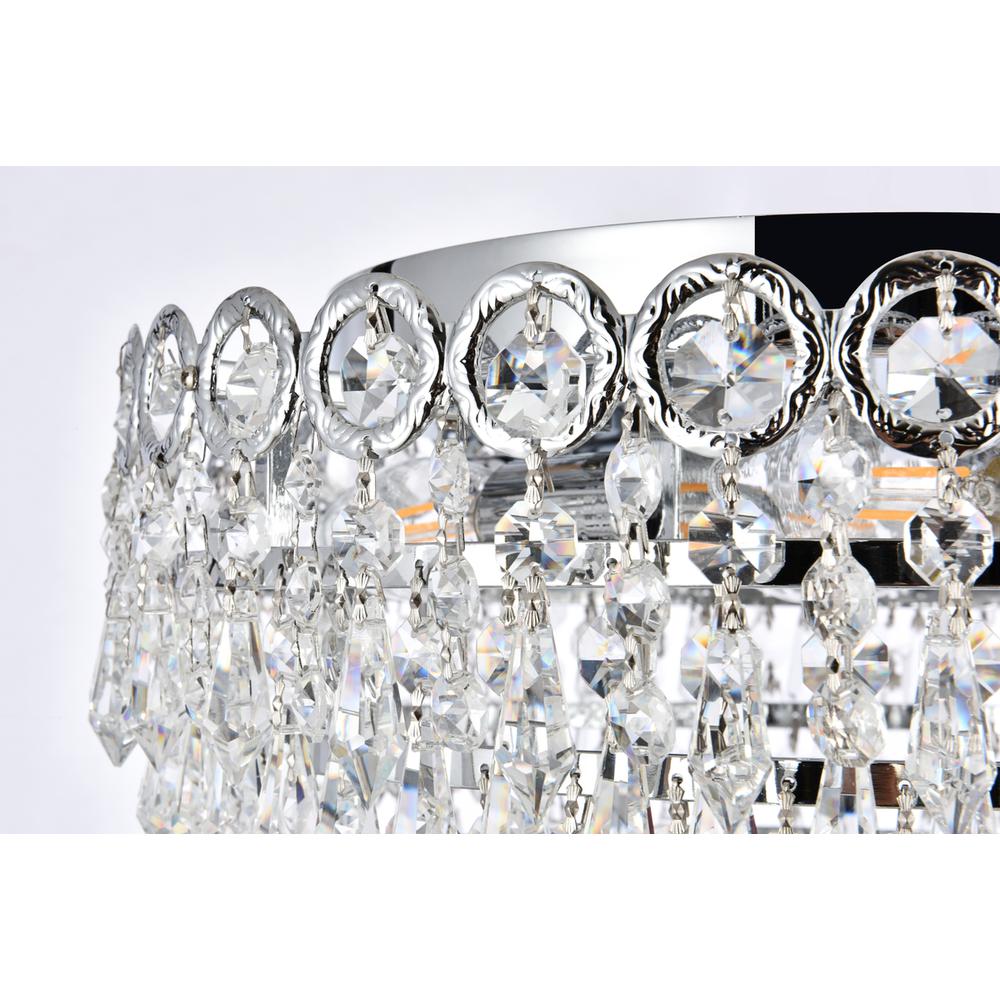 Century 4 Light Chrome Flush Mount Clear Royal Cut Crystal. Picture 4
