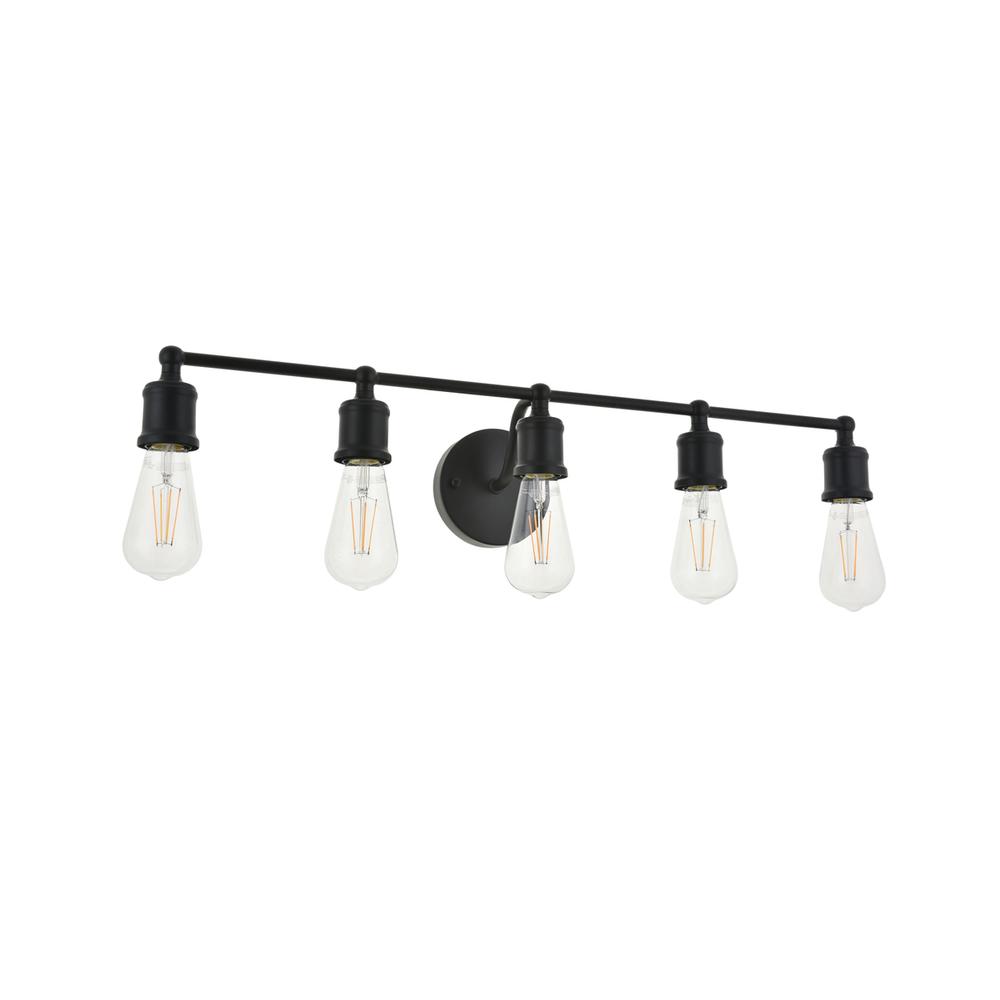 Serif 5 Light Black Wall Sconce. Picture 4