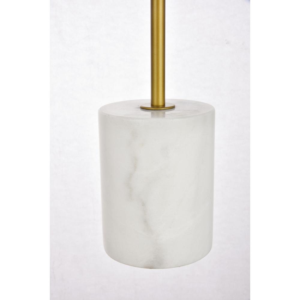Eclipse 1 Light Brass Table Lamp With Frosted White Glass. Picture 5