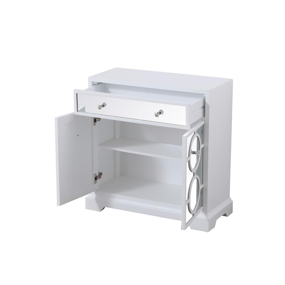 32 In. Mirrored Cabinet In White. Picture 6