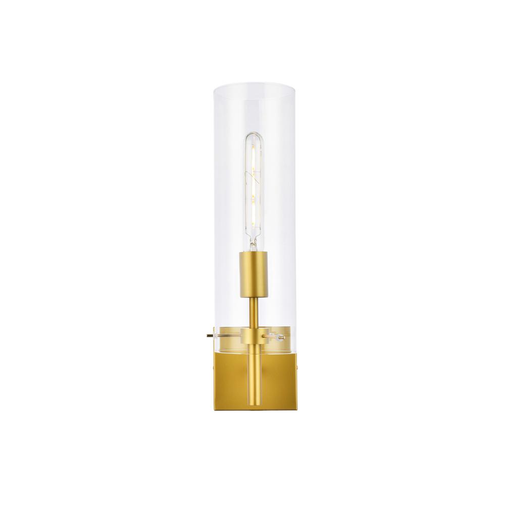 Savant 1 Light Brass Wall Sconce. Picture 1