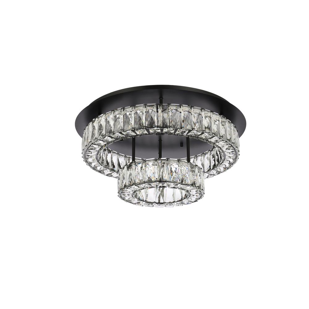 Monroe 22 Inch Led Double Flush Mount In Black. Picture 6