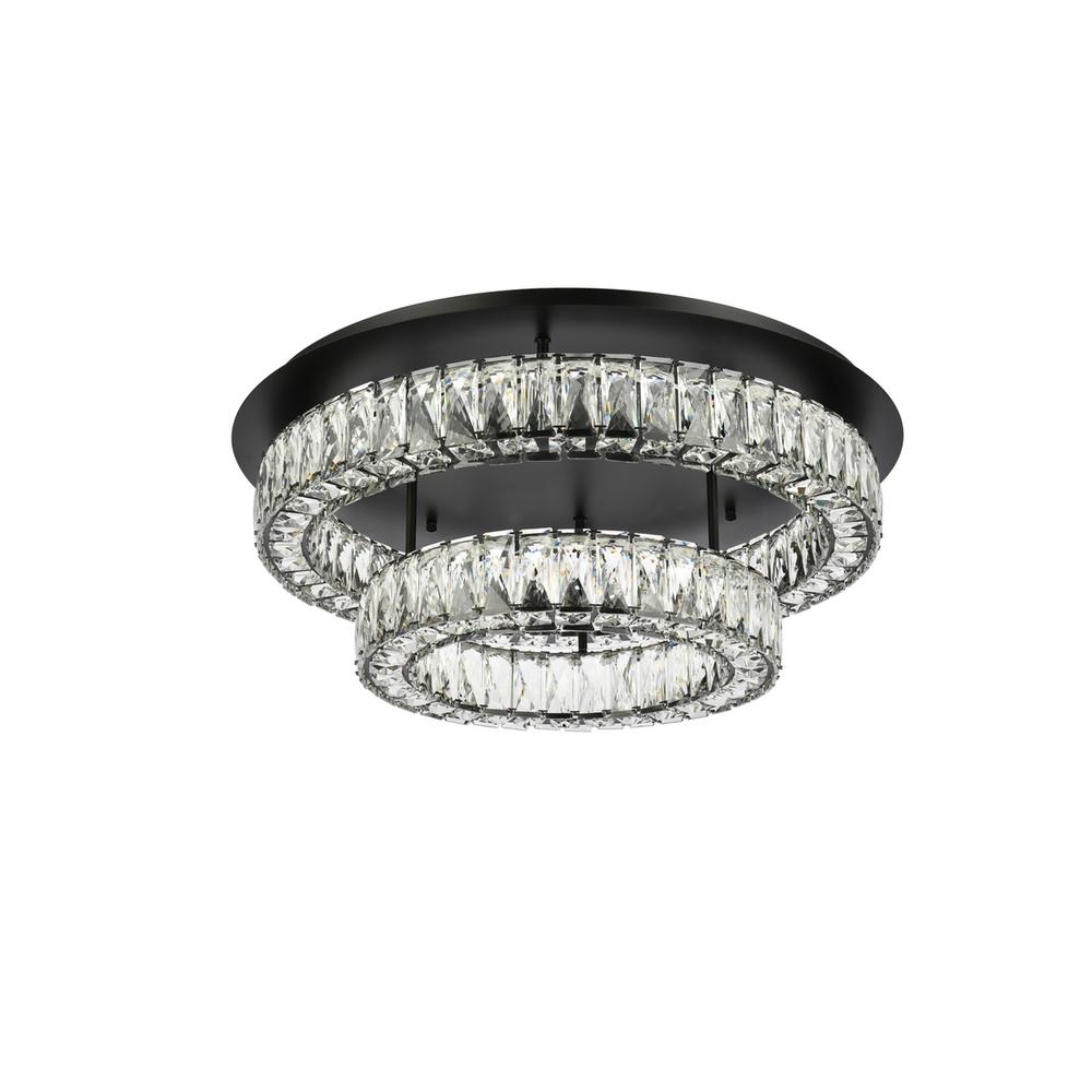 Monroe 26 Inch Led Double Flush Mount In Black. Picture 6