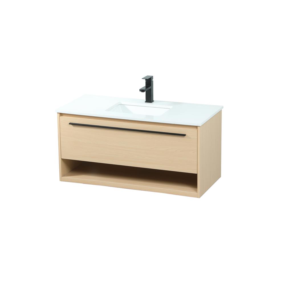 40 Inch Single Bathroom Vanity In Maple. Picture 8