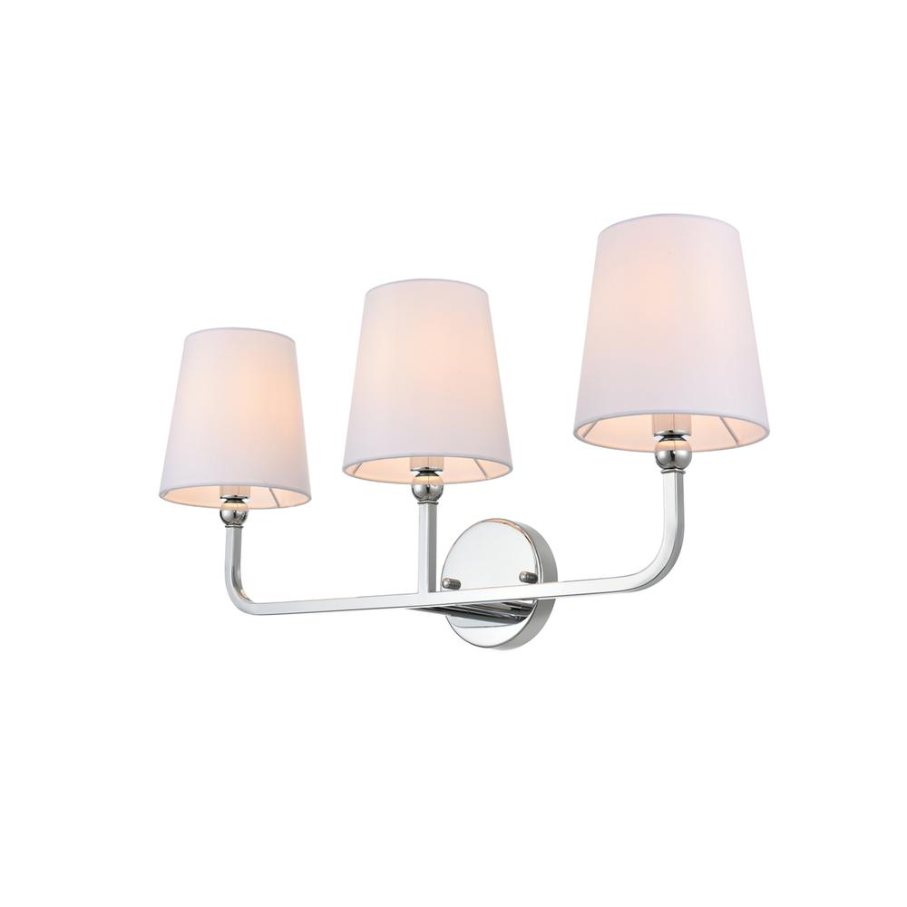 Colson 3 Light Chrome And Clear Bath Sconce. Picture 2