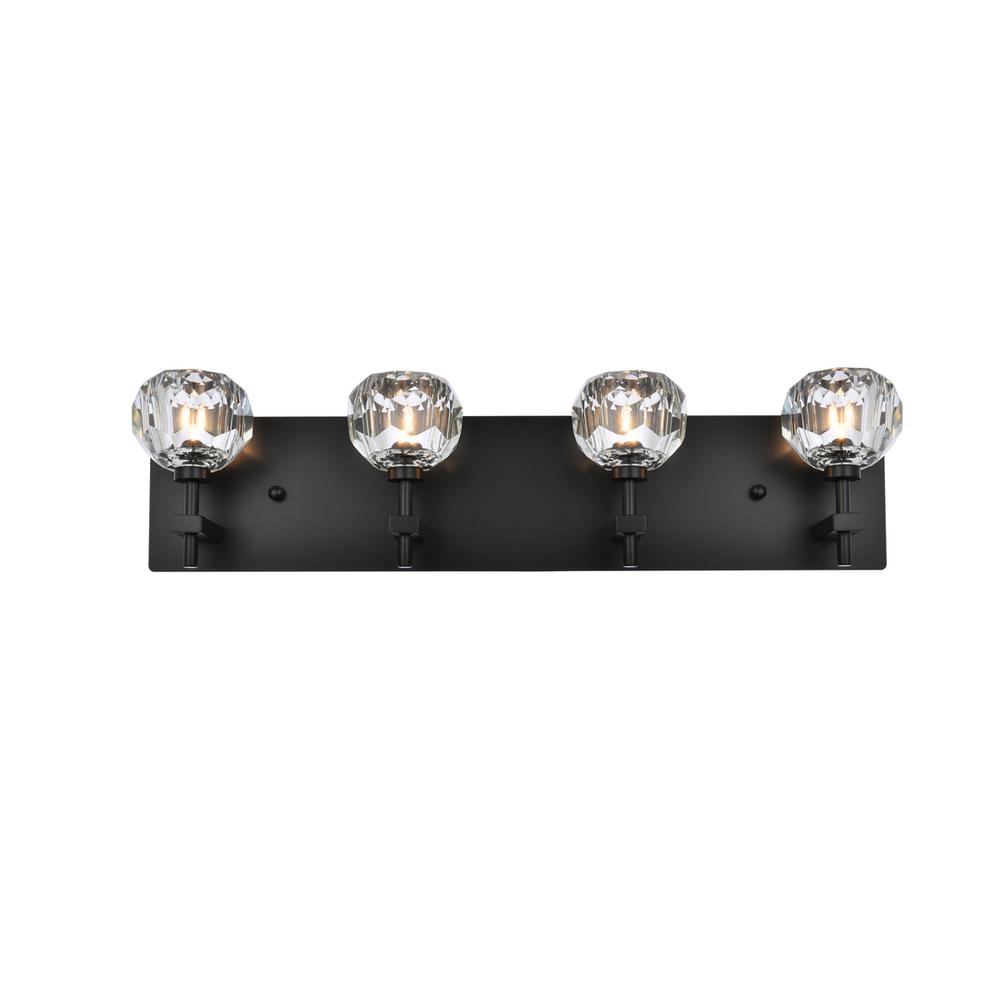 Graham 4 Light Wall Sconce In Black. Picture 1