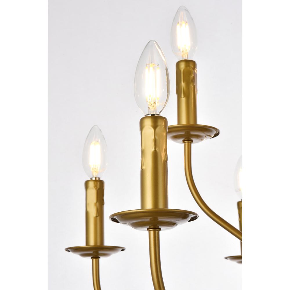 Westley 9 Lights Pendant In Brass. Picture 4