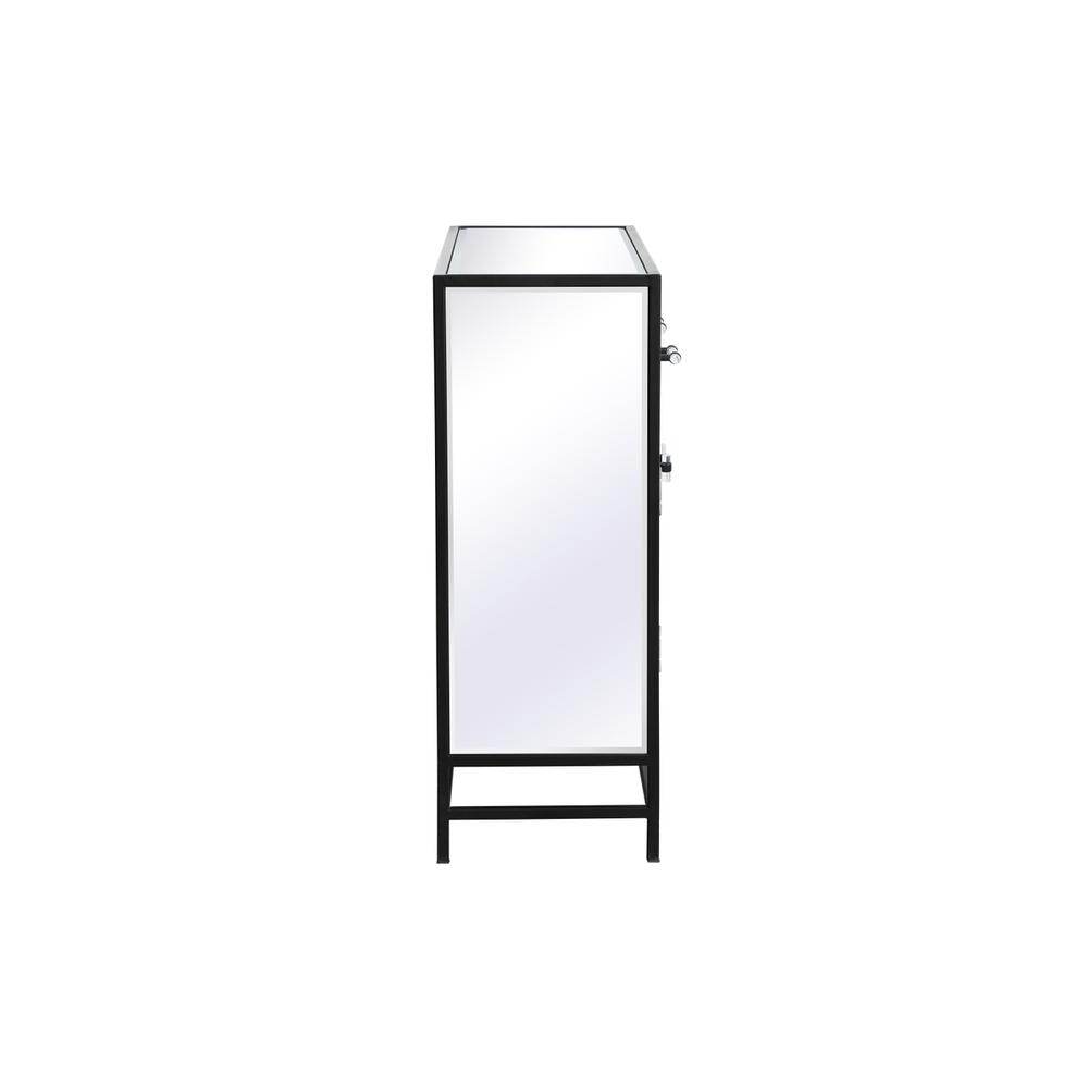 James 38 In. Mirrored Cabinet In Black. Picture 9