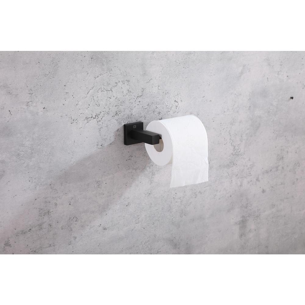 Isla 4-Piece Bathroom Hardware Set In Matte Black. Picture 4